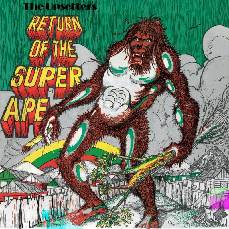 Album cover for The Upsetters’ “Return Of The Super Ape” featuring a large ape.