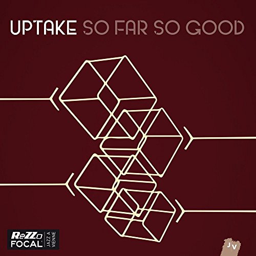 CD cover for Uptake’s “So Far So Good” with abstract geometric lines.