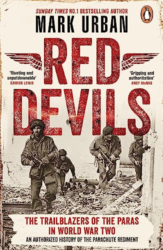 Book cover: "Red Devils" depicting WWII paratroopers in a bombed landscape.
