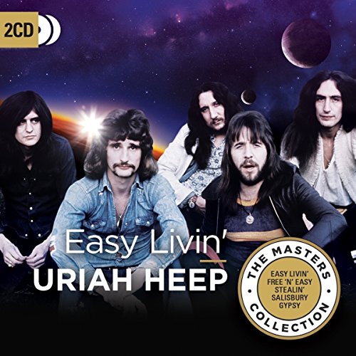 Uriah Heep album cover featuring band members and space imagery.