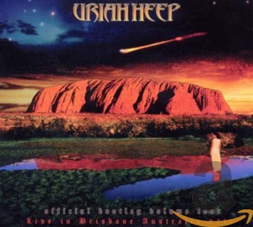 Uriah Heep CD cover featuring Ayers Rock at sunset with a figure.