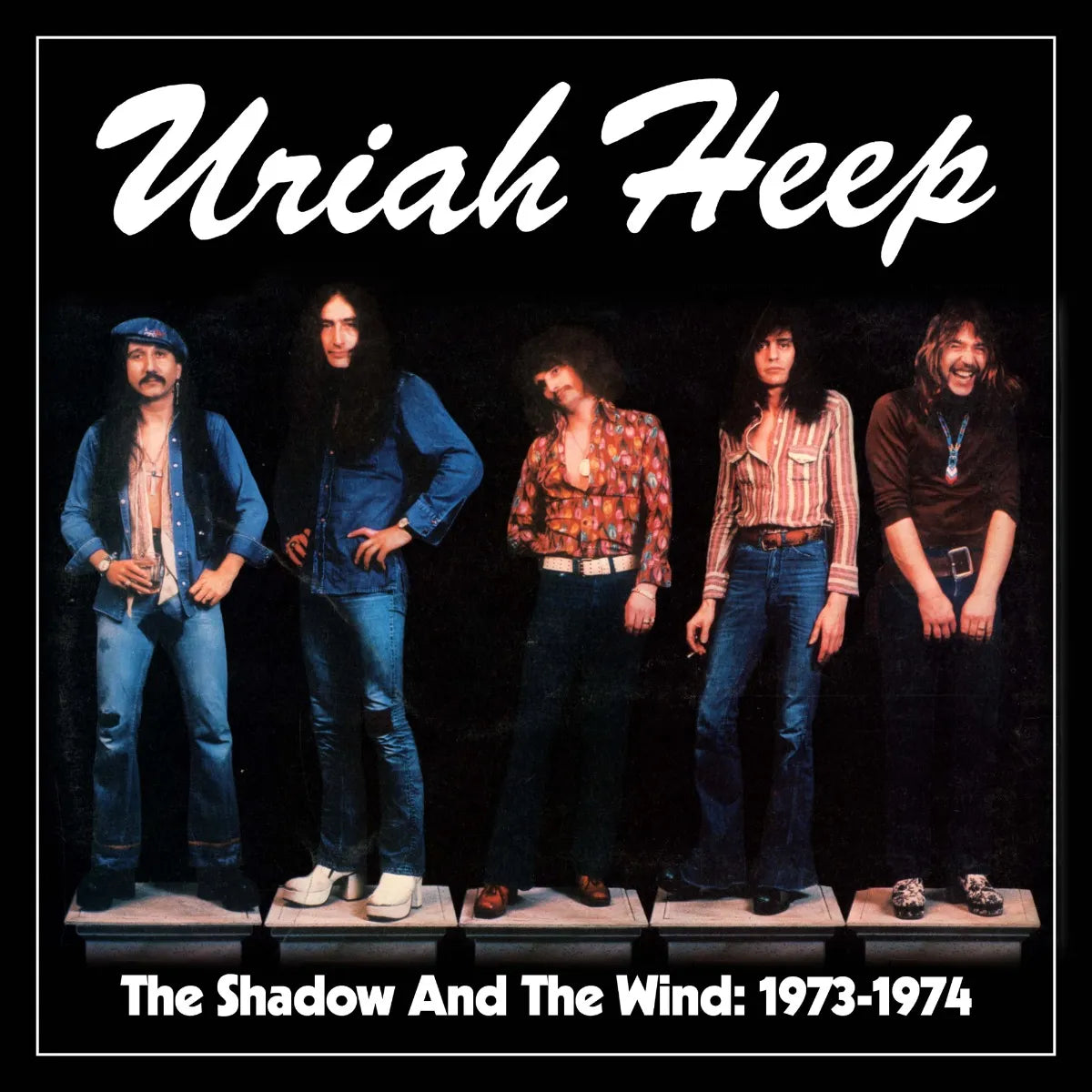Uriah Heep album cover featuring a group portrait of four men.