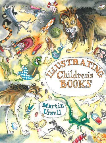 Book cover with whimsical watercolor illustrations of fantasy creatures and text.