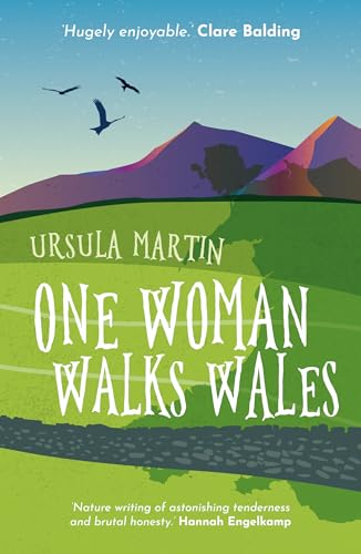 Book cover with green fields, a stone wall, purple mountains, and birds in flight.