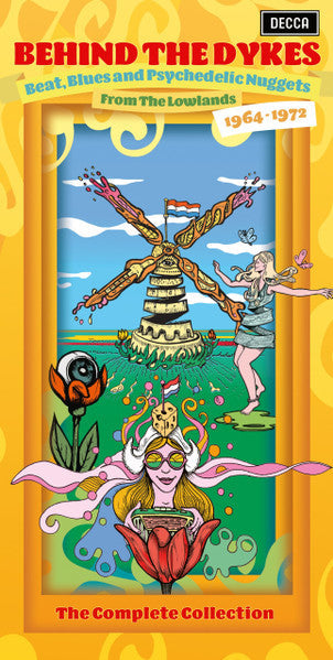 CD cover for “Behind The Dykes” featuring psychedelic Dutch imagery.