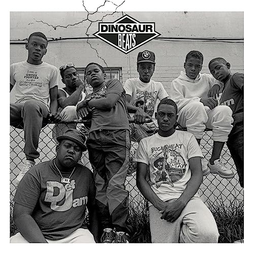 Black and white album cover featuring a group of young men.
