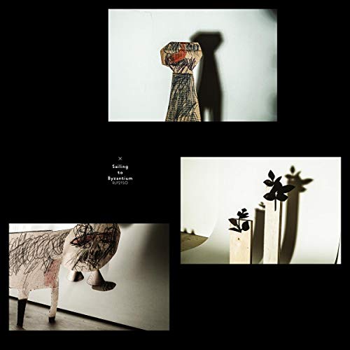 Vinyl album cover with abstract sculptures and stark shadows.
