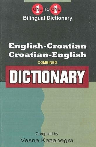 Dark blue and red English-Croatian bilingual dictionary cover.