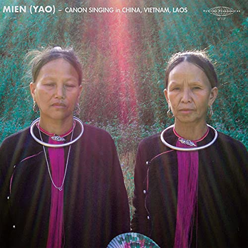 Vinyl album cover featuring portraits of two Mien women in traditional dress.