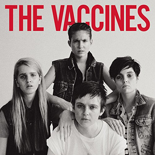 Black and white album cover featuring four young people, The Vaccines.