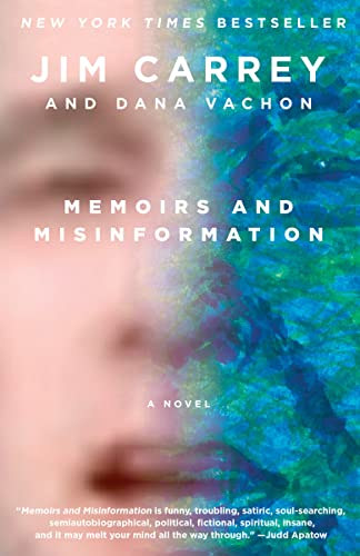 Book cover: “Memoirs and Misinformation” by Jim Carrey and Dana Vachon.