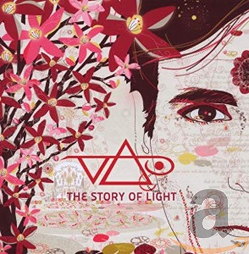Album cover art featuring a stylized face, red flowers, and the text Vai The Story.