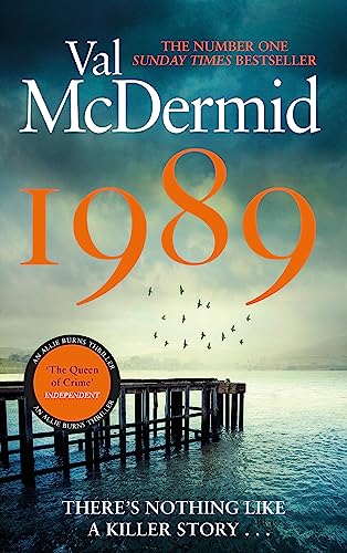 Book cover: "1989" by Val McDermid, featuring a pier and birds.