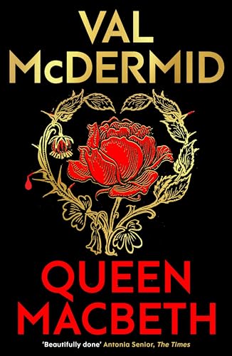 Image of a book cover featuring a dark, medieval-style illustration of a female monarch.