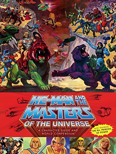 He-Man and Masters of the Universe book cover with characters and logo.