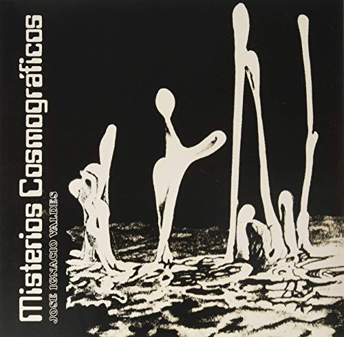 Vinyl album cover with abstract white shapes on a dark background.