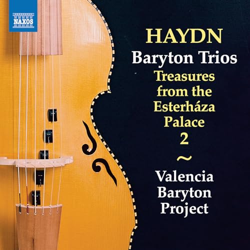 CD cover featuring a baryton instrument and text: Haydn, Valencia Baryton Project.