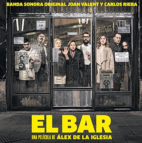 CD cover for “El Bar” featuring a group of people behind a glass door.