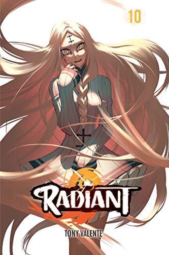 Cover of Radiant Volume 10, featuring a blonde woman with long hair.