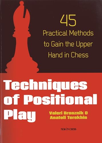 Book cover titled Techniques of Positional Play featuring a large red chess bishop silhouette.