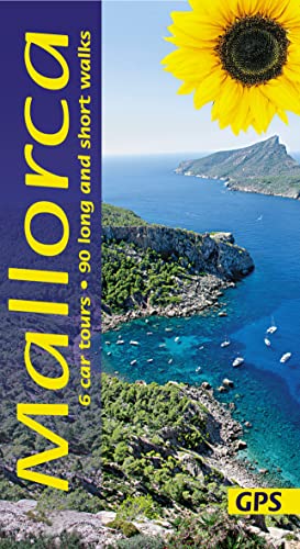 Book cover featuring a coastal cliff view of Mallorca with a yellow sunflower.