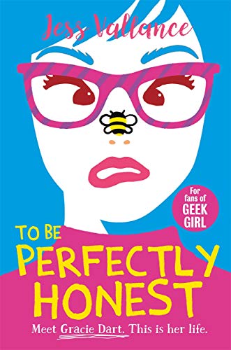 Book cover: illustrated girl with glasses and a bee on her nose.