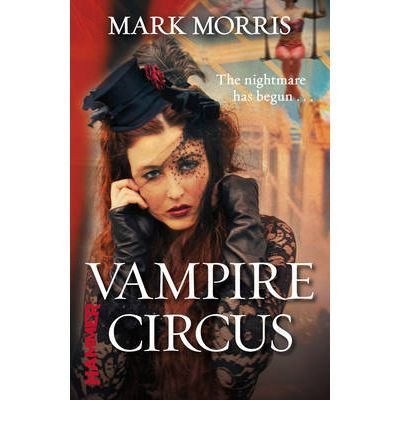 Book cover: woman in hat, dark makeup, circus tent background.