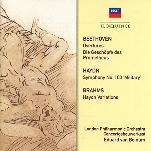 CD cover featuring sketched figures and composers’ names: Beethoven, Haydn, Brahms.
