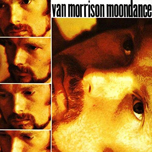 CD cover for Van Morrison’s “Moondance” featuring a fragmented portrait.
