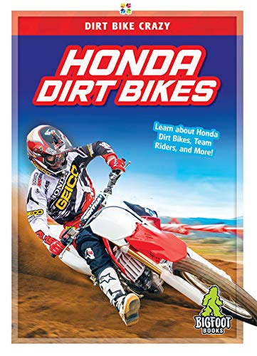 Dirt bike rider on a red Honda motorcycle, book cover.