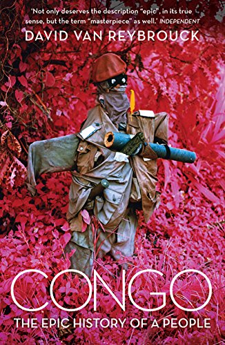 Book cover: “Congo” depicts a soldier in camouflage against a red background.
