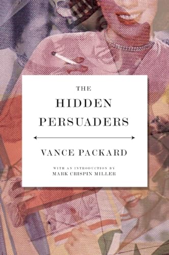 Book cover for "The Hidden Persuaders" with a vintage portrait overlay.