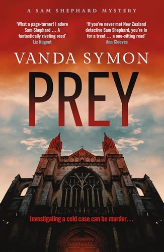 Book cover for "Prey" by Vanda Symon, featuring a gothic building.