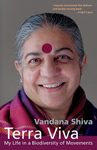 Book cover featuring Vandana Shiva, a smiling woman with gray hair.