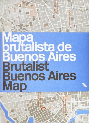 Map cover showing brutalist architecture locations in Buenos Aires, Argentina.