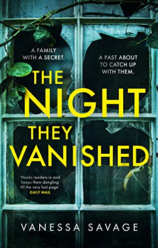 Book cover featuring a broken window pane with yellow title text and dark foliage.