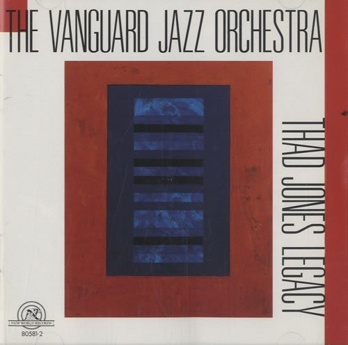 CD cover for Vanguard Jazz Orchestra’s “Thad Jones Legacy” album, abstract art.