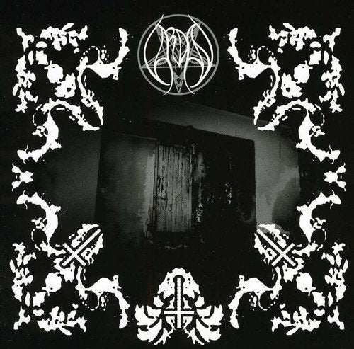 Black and white CD cover with ornate frame and dark doorway image.
