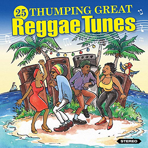 CD cover with colorful illustration of people dancing to reggae music.