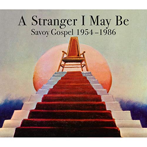 CD cover: empty chair on stairs before a large orange circle.