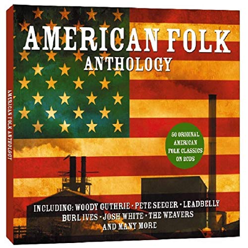CD cover for “American Folk Anthology” with stars and industrial imagery.