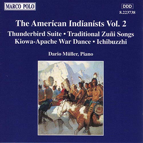CD cover: “The American Indianists Vol. 2” with painting of Native American riders.
