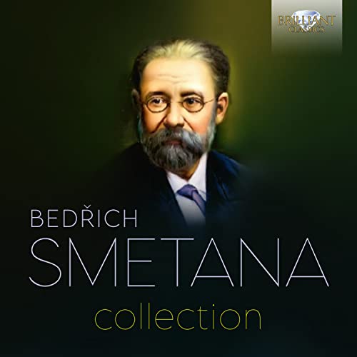 CD cover featuring a portrait of composer Bedřich Smetana.