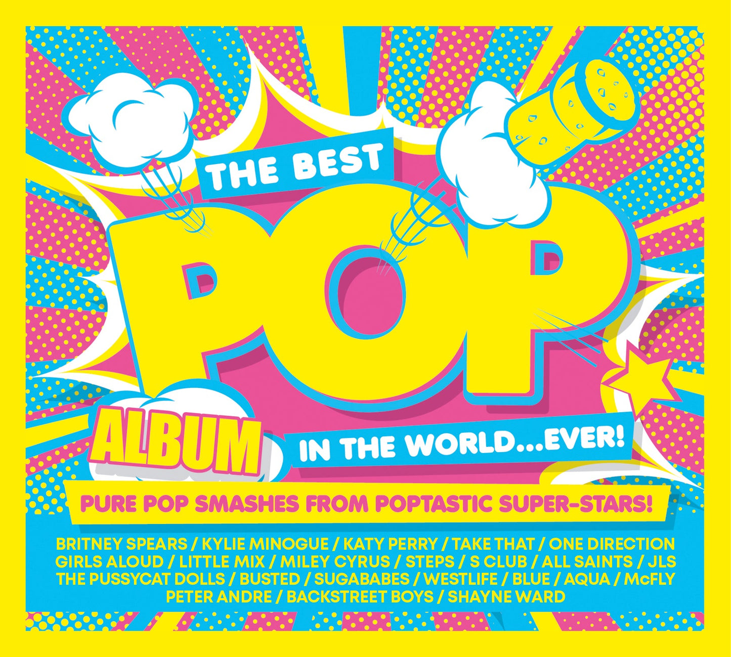 CD cover for "Best Pop Album ITW¿Ever!," colorful with cartoon hands.