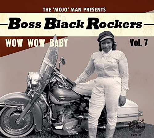 CD cover: woman with motorcycle, text "Boss Black Rockers Vol. 7".