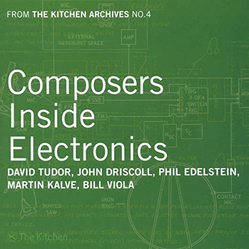 CD cover for "Composers Inside Electronics" with circuit diagram background.