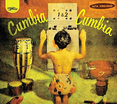 CD cover for “Cumbia Cumbia 1 & 2” featuring a boy and drums.