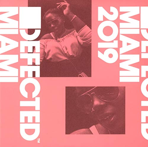 CD cover for “Defected Miami 2019” with portraits and bold text.