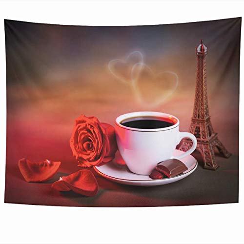 CD cover with a romantic image of coffee, a rose, and the Eiffel Tower.