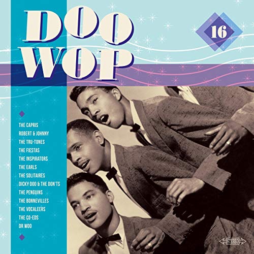 Album cover for "Doo-Wop" featuring four smiling singers in suits.